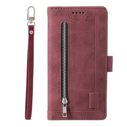 Luxury Zipper Wallet Phone Case for iPhone