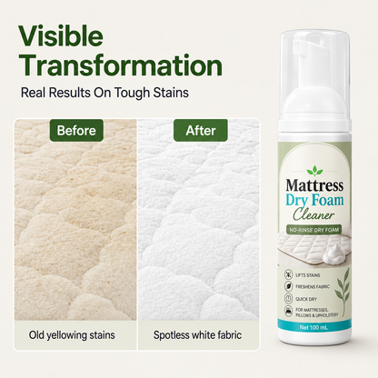 No-Rinse Mattress &Upholstery Foam Cleaner -Enzyme-Powered DeepCleaning Formulat