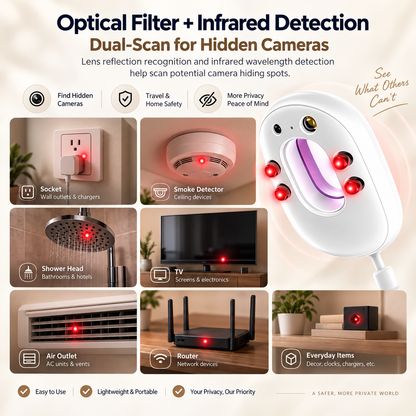2026 Hidden Camera Detector | 3-in-1 Infrared Privacy Security Scanner