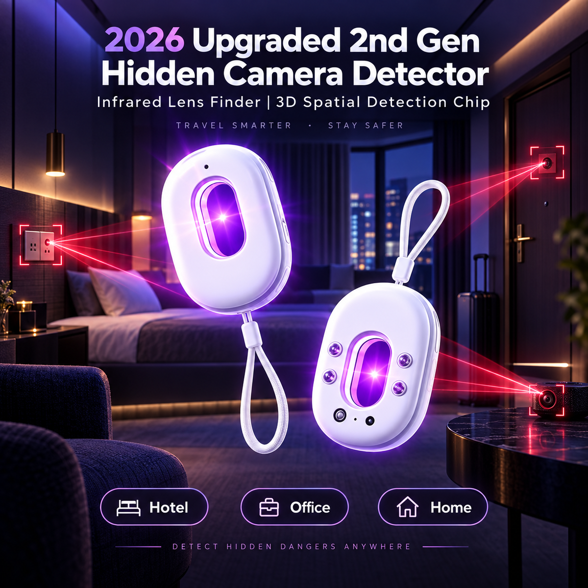 2026 Hidden Camera Detector | 3-in-1 Infrared Privacy Security Scanner